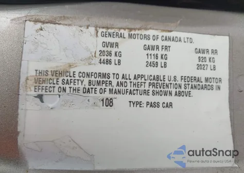 2003 Buick Century Custom из США, поврежденный, VIN 2G4WS55J331188410